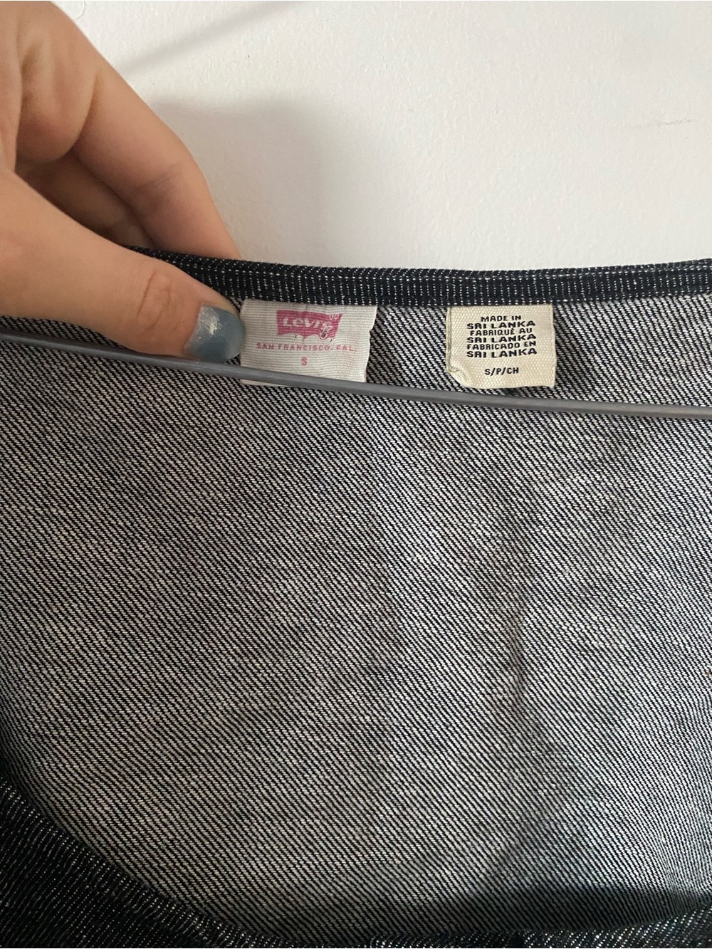 Levi’s Denim Long Sleeve Corset Top - Picture 7 of 7
